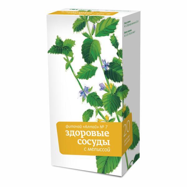 Фиточай Алтай №7 Здоровые сосуды с мелиссой фильтр-пакет 2г 20шт