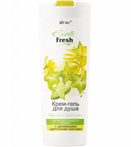 Крем-гель для душа карамбола и иланг-иланг Exotic Fresh Витэкс 500мл