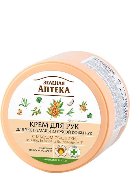 Крем для рук и ногтей с облепихой Зеленая аптека Elfa/Эльфа 300мл