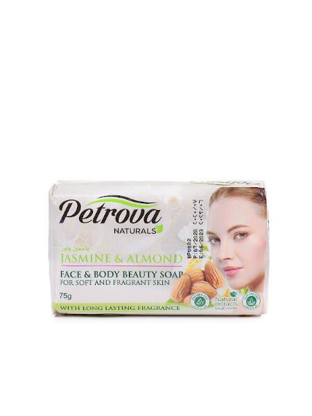 Мыло для лица и тела Мягкость и нежность Жасмин и миндаль Petrova, 75гр