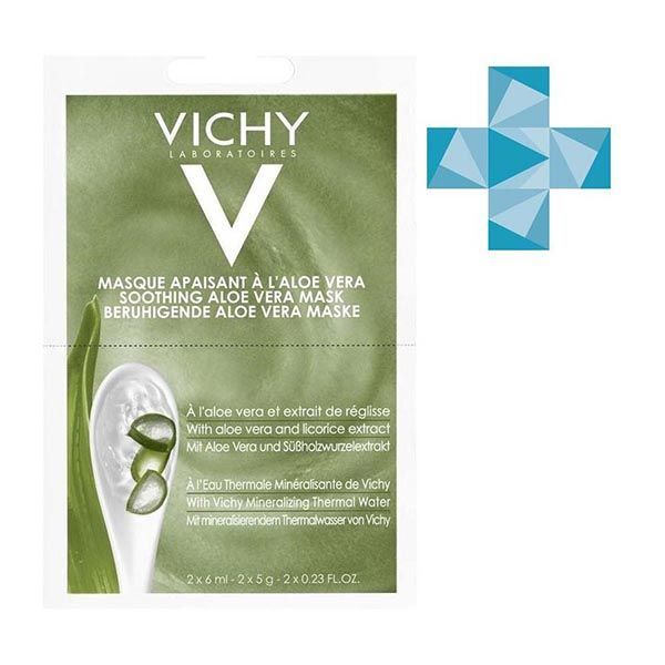 Маска восстанавливающая с алоэ вера Purete Thermale Vichy/Виши Purete 6мл 2шт