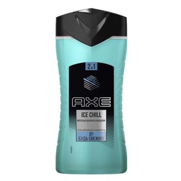 Гель для душа и шампунь мужской ice chill axe 250 мл