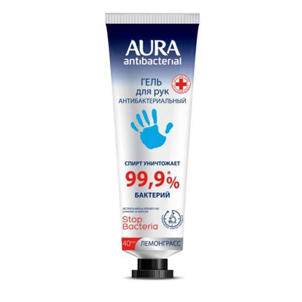 Гель для рук антибактериальный туба aura 40мл