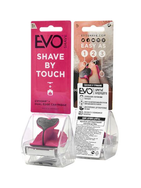 Бритва+кассета малина EvoShave/ЭвоШэйф