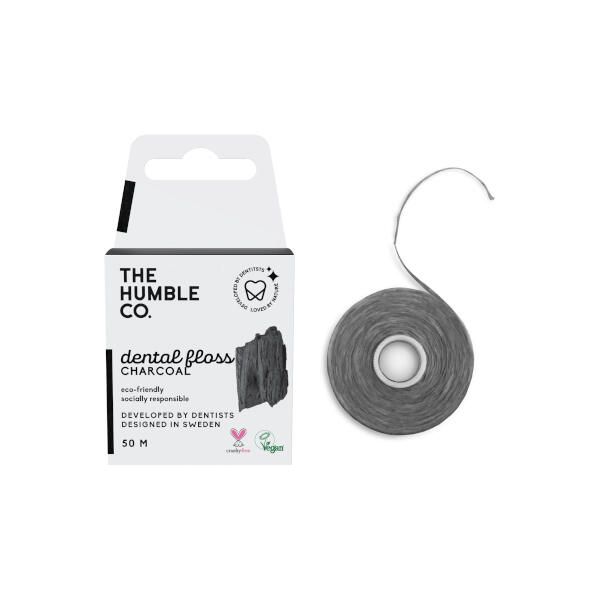 Зубная нить древесный уголь Humble CO. 50м фото №2