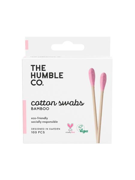 Палочки ватные бамбуковые натуральные фиолетовая вата natural cotton swabs Humble CO. 100шт фото №2