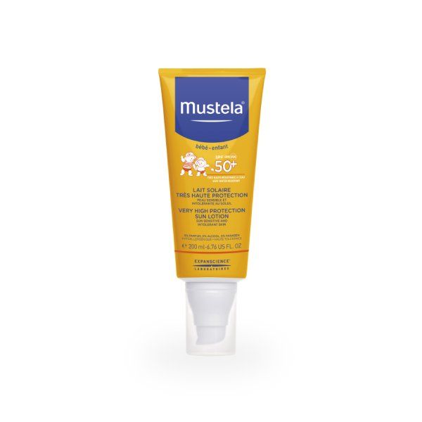 Солнцезащитное молочко с очень высокой степенью защиты SPF 50+ Мустела (Mustela) 200 мл фото №4
