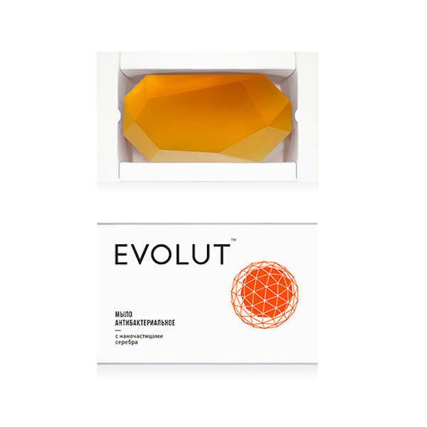 Мыло антибактериальное для лица и тела с наночастицами серебра Evolut/Эволют 95г