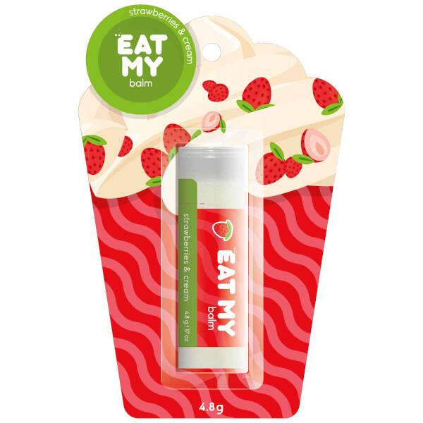 Бальзам для губ земляника со сливками Eat My/Ит Май 4,8г