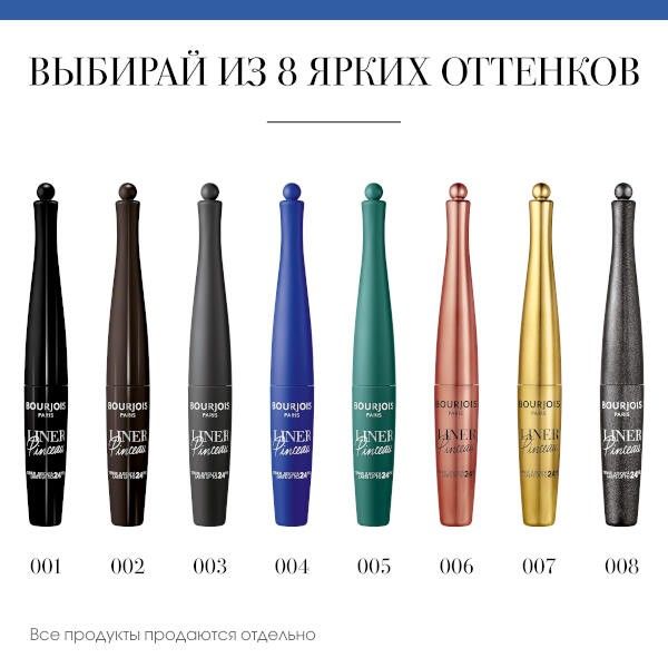 Подводка жидкая для век Liner Pinceau Bourjois/Буржуа тон 004 фото №8