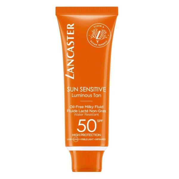 Молочко-флюид для лица солнцезащитное нежирное SPF50 Sun Sensitive Lancaster/Ланкастер 50мл фото №2