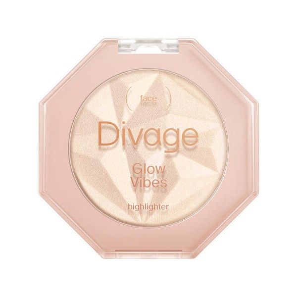 Хайлайтер для лица компактный Compact Highlighter glow vibes Divage/Диваж тон 01 фото №2