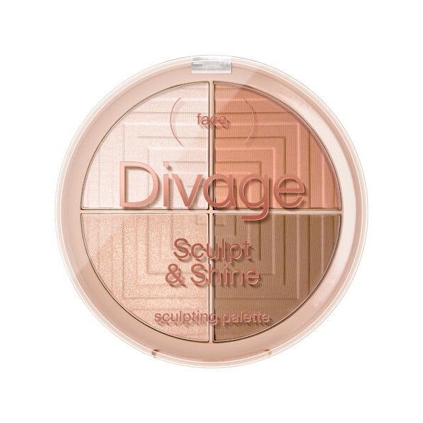 Палетка для лица скульптурирующая Sculpt&Shine Divage/Диваж 4в1 фото №2