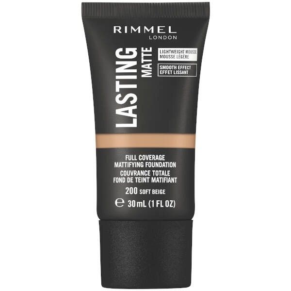 Крем тональный Lasting MatteFull Coverage Mattifying Foundation Rimmel/Риммель тон 200 фото №2