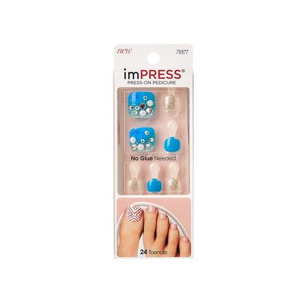Лак твердый Импрессс Педикюр Лазурный берег Impress Toe Nails BIPT024 Kiss фото №4