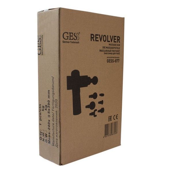 Пистолет массажный беспроводной Revolver Gess/Гесс фото №2 Пистолет массажный беспроводной Revolver Gess/Гесс фото №2