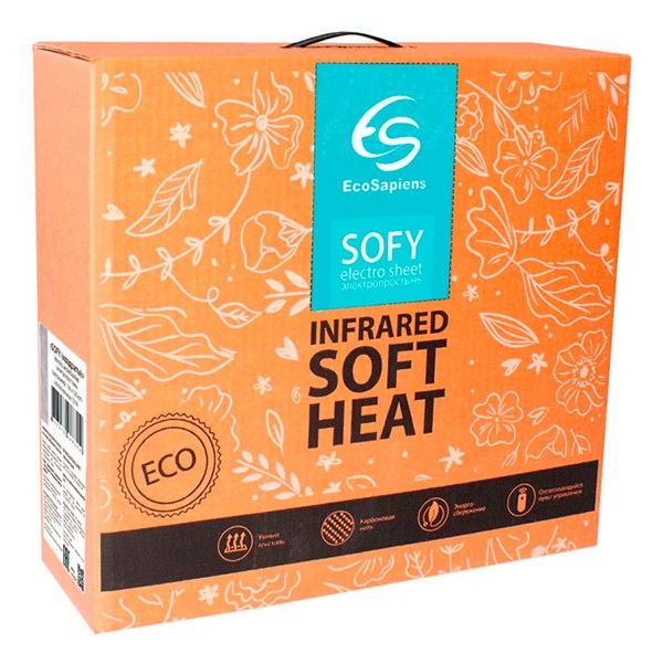 Электропростынь квадраты Sofy EcoSapiens 150х120см фото №2