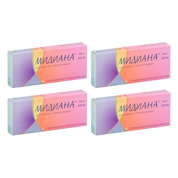 4Х Мидиана таблетки п/о плен. 63шт
