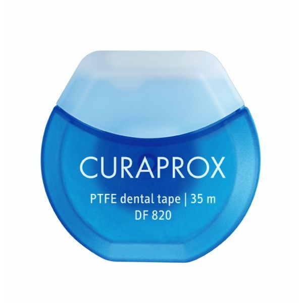 Нить межзубная тефлоновая с хлоргексидином Curaprox/Курапрокс 35м (DF820)