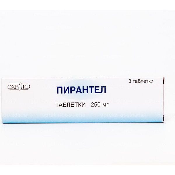 Пирантел таблетки 250мг 3шт Пирантел таблетки 250мг 3шт