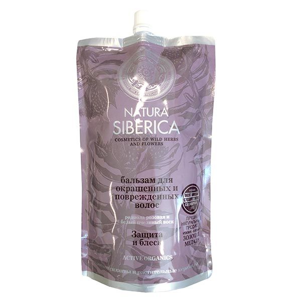 Бальзам для окрашенных и поврежденных волос защита и блеск Natura Siberica/Натура Сиберика пак. 500мл фото №2