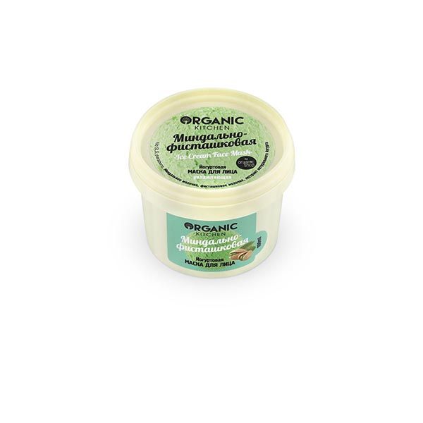 Маска для лица йогуртовая миндально-фисташковая Organic Kitchen/Органик Китчен банка 100мл