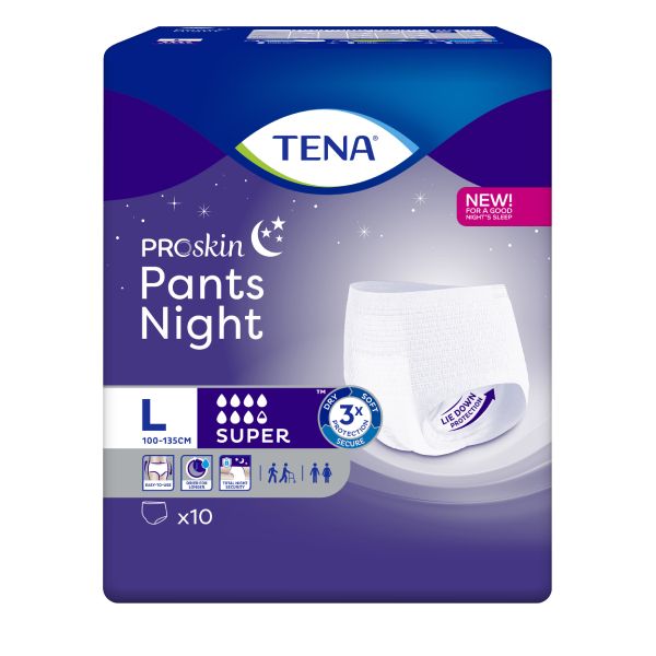 Подгузники-трусы ночные Night Super Pants Tena/Тена 10шт р.L
