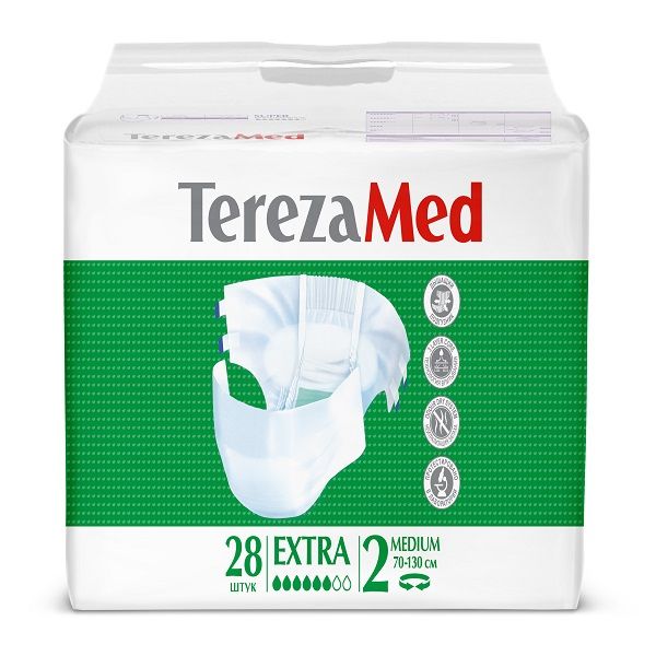 Подгузники для взрослых впитывающие на липучках Extra TerezaMed 28шт р.M (2) фото №7
