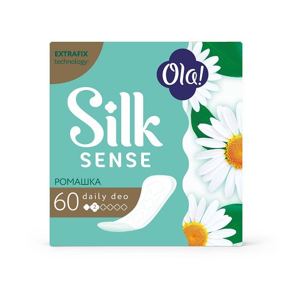 Прокладки ежедневные гигиенические женские аромат солнечная ромашка Silk Sense Daily Ola! 60шт фото №3
