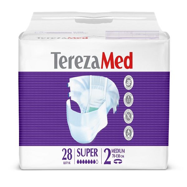 Подгузники для взрослых впитывающие на липучках Super TerezaMed 28шт р.M (2) фото №7