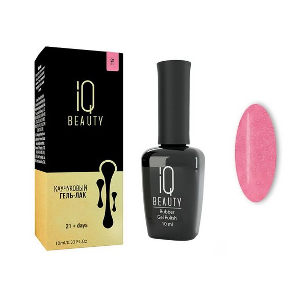 Гель-лак каучуковый 118 Spazz out Bloom IQ Beauty 10мл тон 118