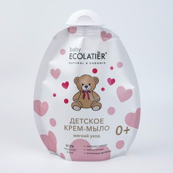 Крем-мыло детское мягкий уход 0+ Baby Ecolatier мягкая упаковка 250мл фото №2
