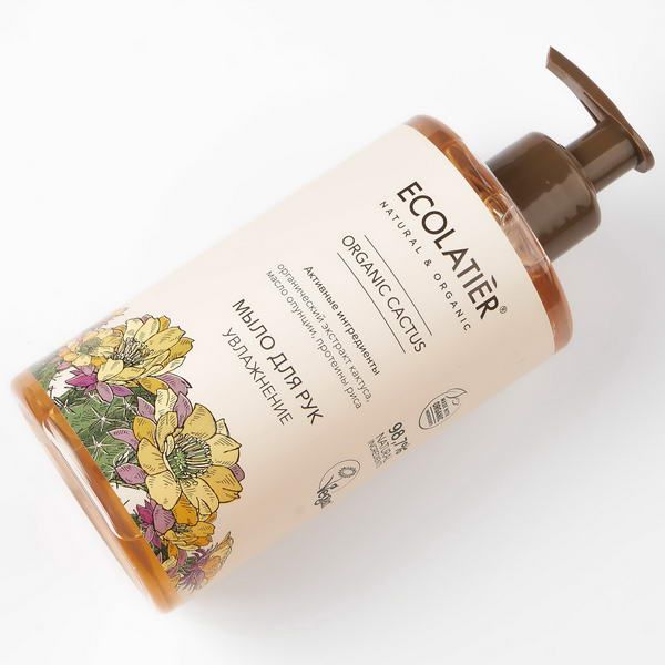 Мыло для рук Увлажнение Серия Organic Cactus, Ecolatier Green 460 мл фото №3