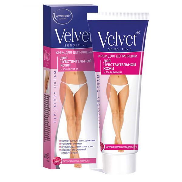 Крем для депиляции для чувствительной кожи Velvet/Вельвет 100мл Крем для депиляции для чувствительной кожи Velvet/Вельвет 100мл