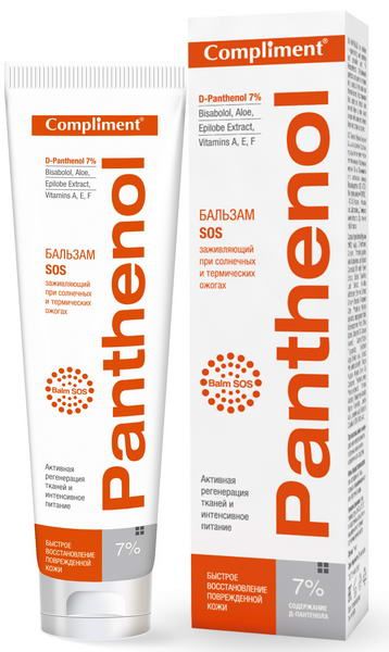 Бальзам Panthenol SOS заживляющий при солнечных и термических ожогах Compliment 75 мл