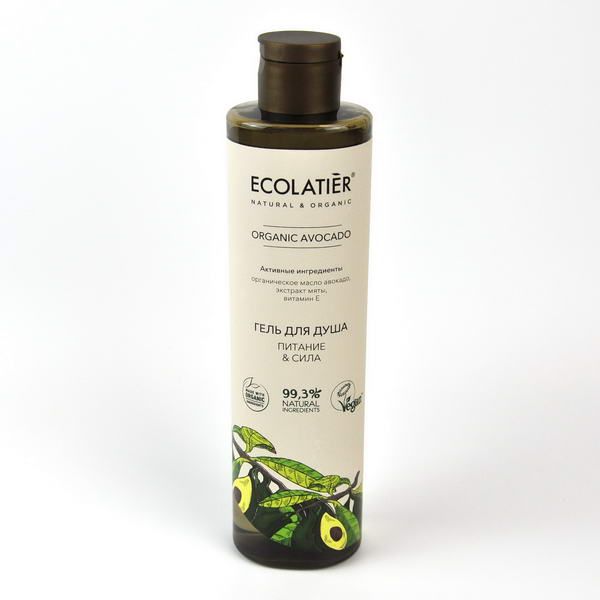 Гель для душа Питание & Сила Серия Organic Avocado, Ecolatier Green 350 мл