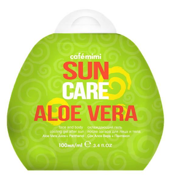 Гель после загара для лица и тела охлаждающий Aloe Vera, Cafe mimi 100 мл