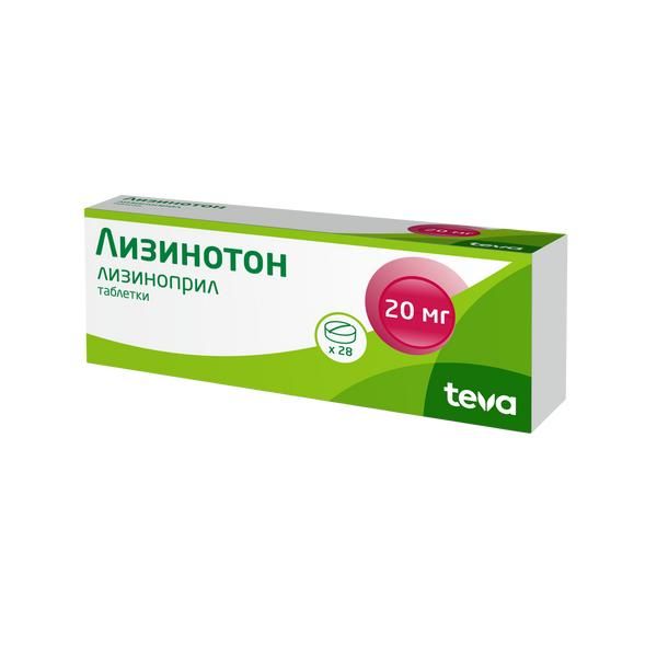 Лизинотон таблетки 20мг 28шт