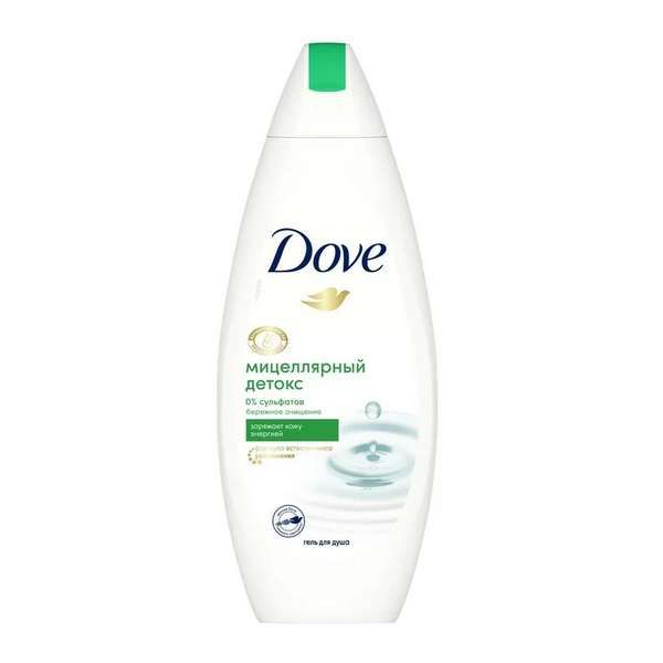 Гель для душа бессульфатный мицеллярный Детокс-уход Dove/Дав 250мл