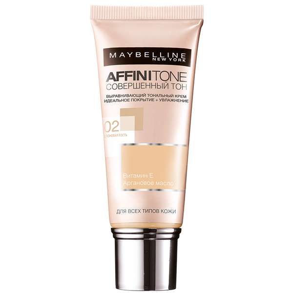 Крем тональный Совершенный Слоновая кость Affinitone Maybelline/Мэйбиллин 30мл тон 02 фото №2