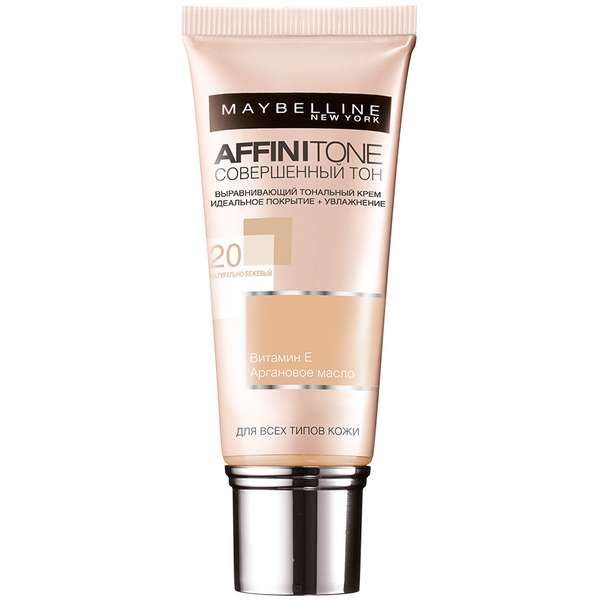 Крем тональный Совершенный натурально-бежевый Affinitone Maybelline/Мэйбиллин 30мл тон 20 фото №2