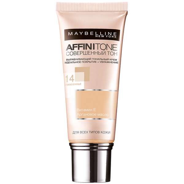 Крем тональный Совершенный кремо-бежевый Affinitone Maybelline/Мэйбиллин 30мл тон 14 фото №2