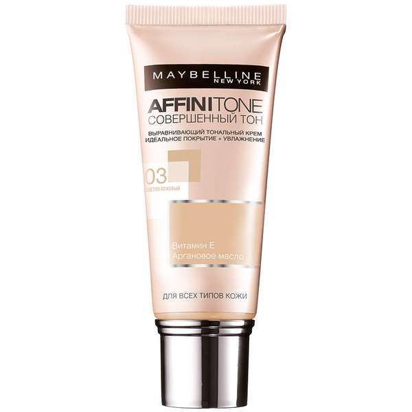 Крем тональный Совершенный светло-бежевый Affinitone Maybelline/Мэйбиллин 30мл тон 03 фото №2