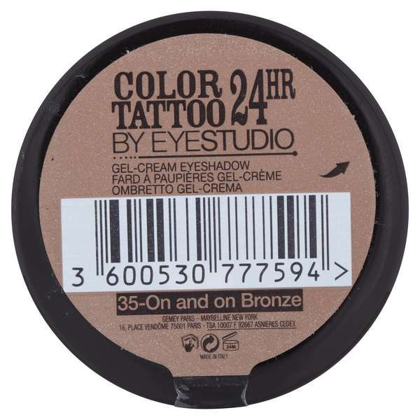 Тени для век стойкие крем-гелевые 24ч Color Tattoo Бронзовый рай Maybelline/Мэйбиллин 4мл тон 35