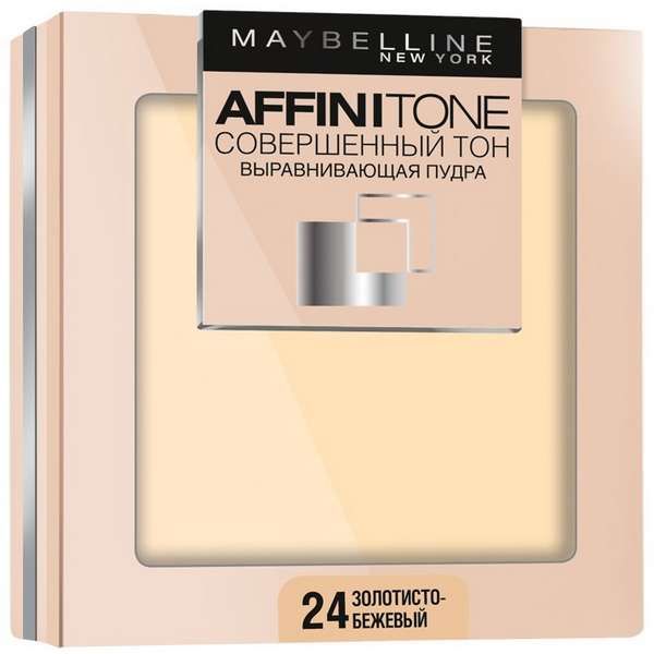 Пудра компактная Совершенный золотисто-бежевый Affinitone Maybelline/Мэйбиллин 9г тон 24