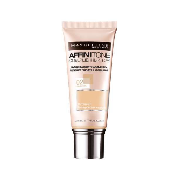 Крем тональный Совершенный Слоновая кость Affinitone Maybelline/Мэйбиллин 30мл тон 02