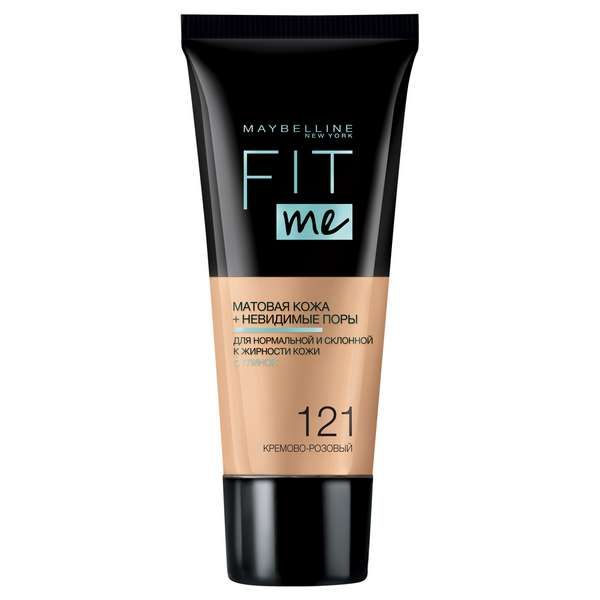 Крем тональный кремово-розовый Fit Me Maybelline/Мэйбиллин 30мл тон 121
