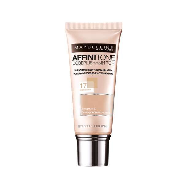 Крем тональный Совершенный розово-бежевый Affinitone Maybelline/Мэйбиллин 30мл тон 17