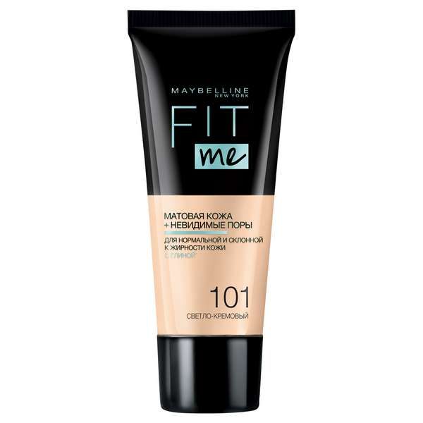 Крем тональный Fit Me Maybelline/Мэйбиллин 30мл тон 101 Светло-кремовый