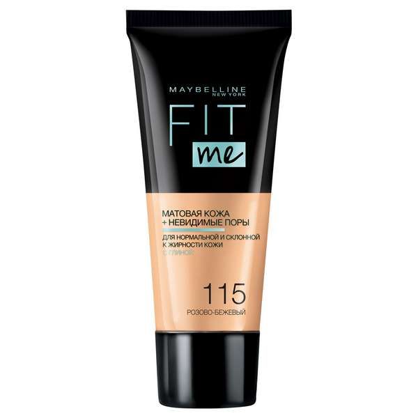 Крем тональный розово бежевый Fit Me Maybelline/Мэйбиллин 30мл тон 115